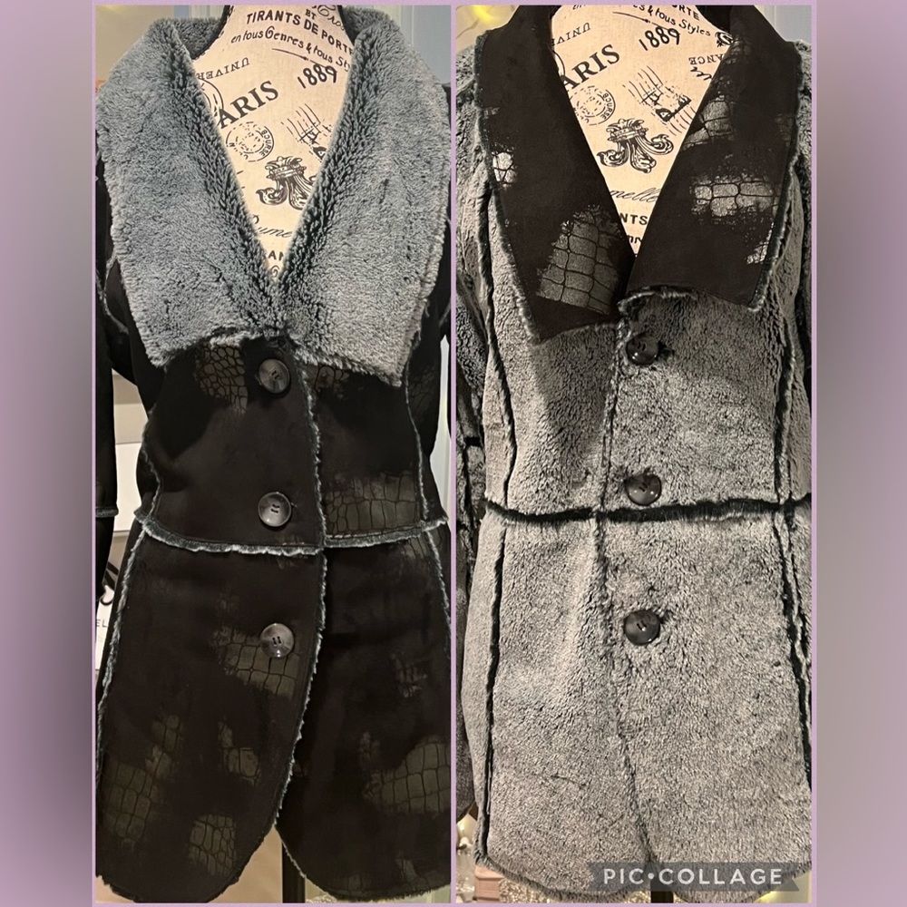 Ubu "Wicked Fur" Reversible Fur Coat Size M With … - image 1